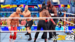 WWE 25 May 2024 Brock Lesnar VS Omos VS Roman Reigns VS Cody Rhodes Match on Summerslam at WWE 2k23