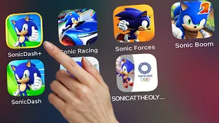 Sonic at Olympic Game,Sonic Jump Fever,Sonic Dash 2 Sonic Boom,Sonic Forces,Sonic Racing,Sonic Dash+