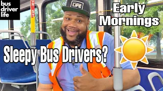 Sleepy Bus Drivers? Early Morning Shift! Nice Passengers!! Public Transit Bus Operator Vlog