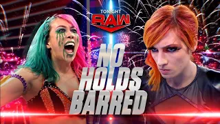 Asuka Vs Becky Lynch - No Holds Barred Match - WWE Raw 04/07/2022 (En Español)