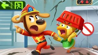 Earthquake Safety | Safety Cartoon | Detective Cartoon | Kids Cartoon | Sheriff Labrador | BabyBus