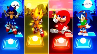 Sonic Exe 🆚 Super Sonic Exe 🆚 Knuckles Sonic 🆚 Sonic Girl | Tiles Hop Sonic Team