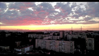 sunset in Kolpino. закат в Колпино