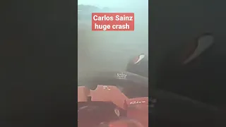 Carlos Sainz huge crash in the first lap of the race