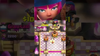 $1 vs $1000 Clash Royale Rocket!