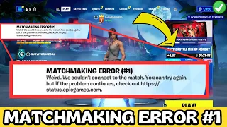 Fortnite Matchmaking Error 1 FIX