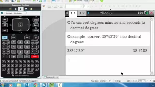 Degrees, Minutes and Seconds conversions