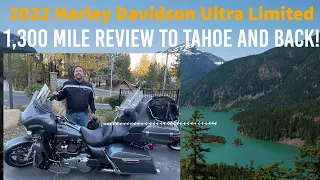 2022 Harley Davidson Ultra Limited 1,300 mile review!