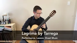 Lagrima by Tárrega and Lesson for Classical Guitar