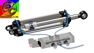 How Pneumatic cylinder  work. Double acting &single acting actuator !!pneumatic cylinder animatronic