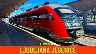 Cab ride Ljubljana - Jesenice (Slovenian Railways) - train drivers view in 4K