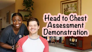 Head To Chest Assessment Demonstration | Nursing Student