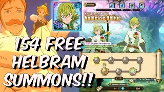 154 FREE Blue Helbram Summons - Free To Play vs Whale Account - Seven Deadly Sins: Grand Cross