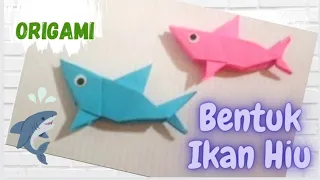 Origami Ikan Hiu|| Origami Shark || Melipat Kertas Origami Bentuk Ikan Hiu 🦈