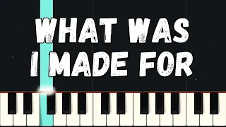 What Was I Made For - Billie Eilish | Beginner Piano Tutorial Easy