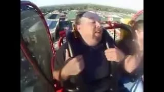 Dad poops on roller coaster