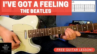 I've Got A Feeling, Guitar Lesson! LIKE THE RECORD!! The Beatles