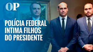Carlos e Eduardo Bolsonaro são intimados pela PF a depor no inquérito sobre atos antidemocráticos