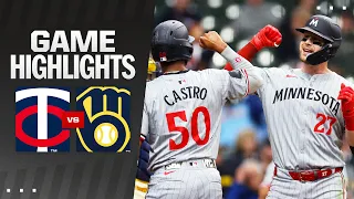 Twins vs. Brewers Game Highlights (4/3/24) | MLB Highlights