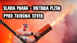 Slavia Praha - Viktoria Plzeň | Ultras Slavia Prague Pyro Atmosphere | 1. Liga Czech (11.03.23)