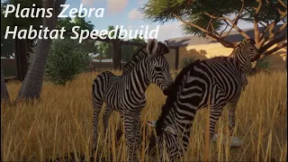 Simple Plains Zebra Habitat Speed Build | Planet Zoo