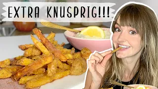 Backofen Pommes selber machen 🍟 Mega knusprig! Mit veganer Mayonnaise 💘