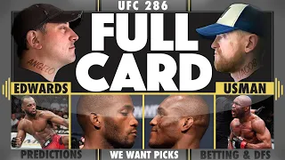 UFC 286: Edwards vs. Usman 3 FULL CARD Predictions, Bets and DFS