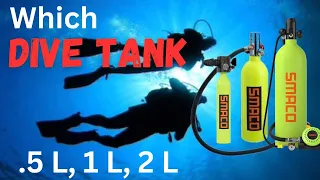 Every Mini Dive Tank from 0.5 L, 0.8 L, 1 L, and 2 L.  How to Use Safety, and Hands On