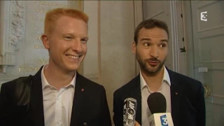 A. Quatennens et U. Bernalicis (France Insoumise) découvrent l'Assemblée nationale