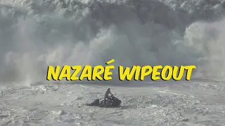 Brutal WIPEOUT in Nazaré (Raw clips) #bigwaves