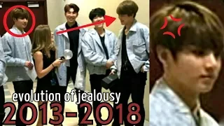 when jungkook is jealous and angry | evolution of jealousy [2013-2018] JIKOOK (KOOKMIN)