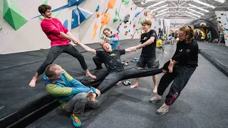 Challenging the Strongest Climbers in the Gym at an Exercise of Their Choice