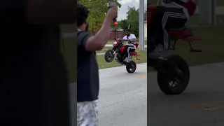 Learning to wheelie a Honda Grom