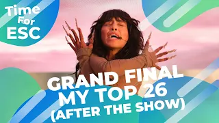 Grand Final | My Top 26 | After The Show | Eurovision 2023