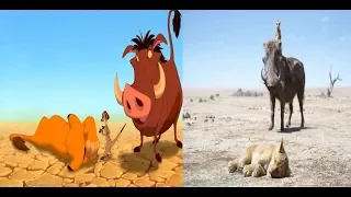 The Lion King (1994/2019) Timon and Pumbaa find Baby Simba
