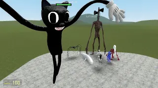 CARTOON CAT VS TREVOR HENDERSON CREATURES!! Garry's Mod