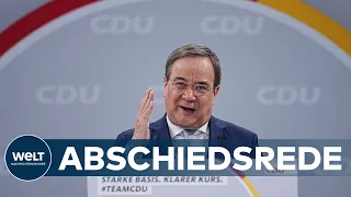 „Zieht euch warm an, die CDU kommt wieder“ -  ABSCHIEDSREDE von ARMIN LASCHET | WELT DOKUMENT