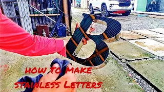 how to make stainless Letters/panu gumawa ng stainless letters step by step tutorial