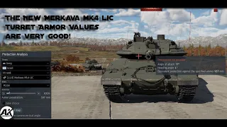 WarThuner | New Merkava Mk4 LIC  Armor Turret Values are amazing | Dev Server | Will they be final?