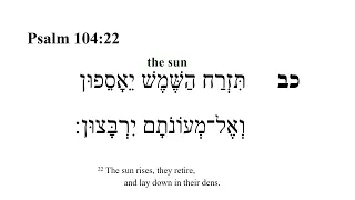 Psalm 104 -- Hebrew Bible Speaker with English Captions