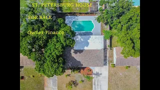 ST. PETERSBURG HOUSE FOR SALE W/ 3BR, 2BA, OVER 1,600 SQ.FT. & POOL W/ FENCED YARD-OWNER FINANCE 4U