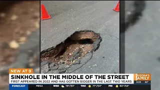 Phoenix condo residents concerned about sinkhole in middle of street