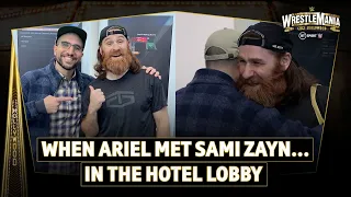 When Ariel Helwani Met Sami Zayn...In The Hotel Lobby 🤣 Comedy Gold Ahead Of #WrestleMania