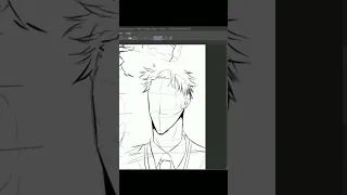 Male Sketch tutorial | Manga Practice | Anime style| #manhwa #webtoon #shorts