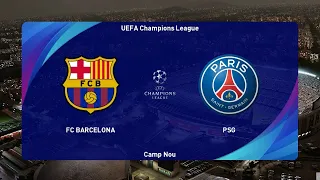 Barcelona vs Paris Saint-Germain | UEFA Champions League UCL | PES 2021 Gameplay PC