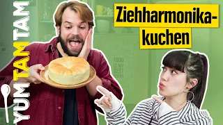 Ziehharmonika-Kuchen // Mit Matcha & Bohnenpaste // #yumtamtam