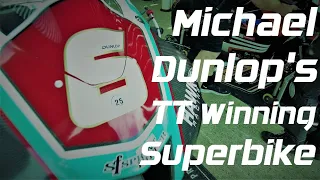 Michael Dunlop's  TT Winning Superbike. Close up look at the Isle of Man Legend. Honda Fireblade BSB