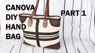 Canova 1, boat top zip, Pockets, leather handle / DIY Bag Vol 24A