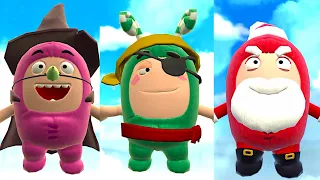 Oddbods Turbo Run - Halloween Newt, Pirate Zee and Santa Fuse Costumes