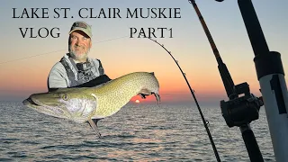 (PART 1) - LAKE ST. CLAIR MUSKY FISHING VLOG